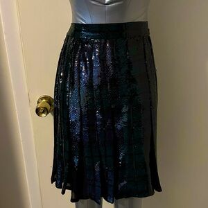 Ralph Lauren plaid sequined skirt NWT